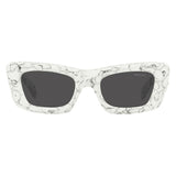 Prada PR 13ZS 17D5S0 MATTE WHITE MARBLE/DARK GREY 50 21