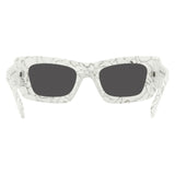 Prada PR 13ZS 17D5S0 MATTE WHITE MARBLE/DARK GREY 50 21