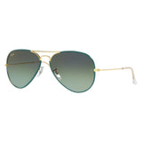 Ray Ban RB3025JM 9196BH PETROLEUM ON LEGEND GOLD/GREEN VINTAGE GRADIENT BLUE 58 14